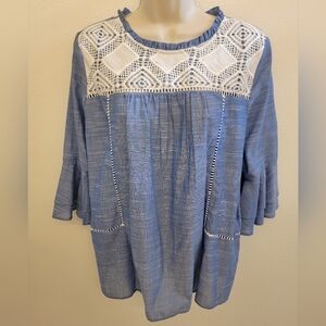 Loft Ladies Blouse with Crochet Details